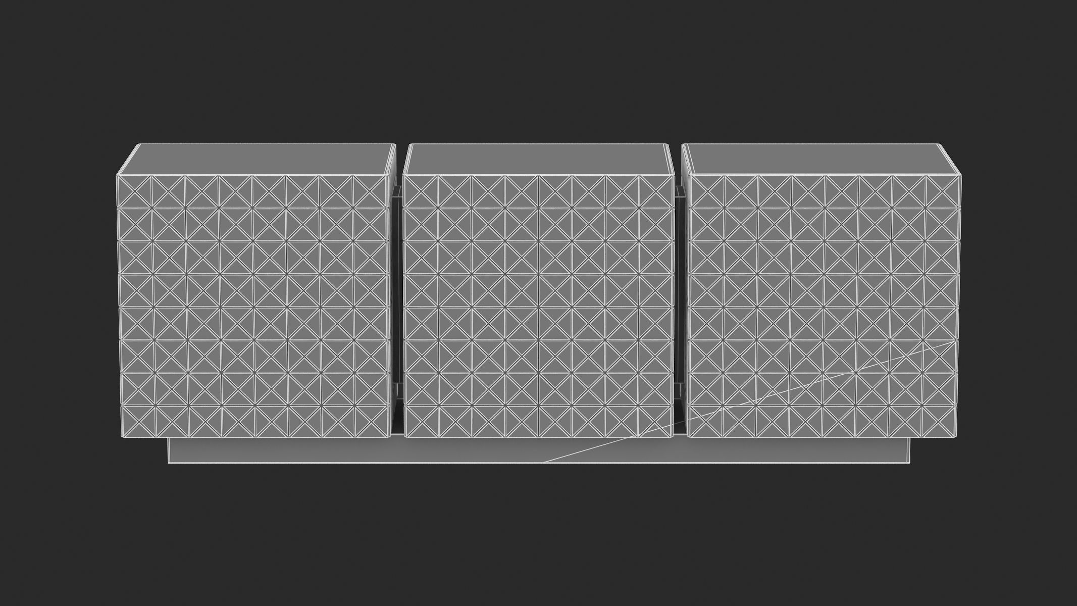 Boca Do Labo Pixel Sideboard Low-poly 3D model_5