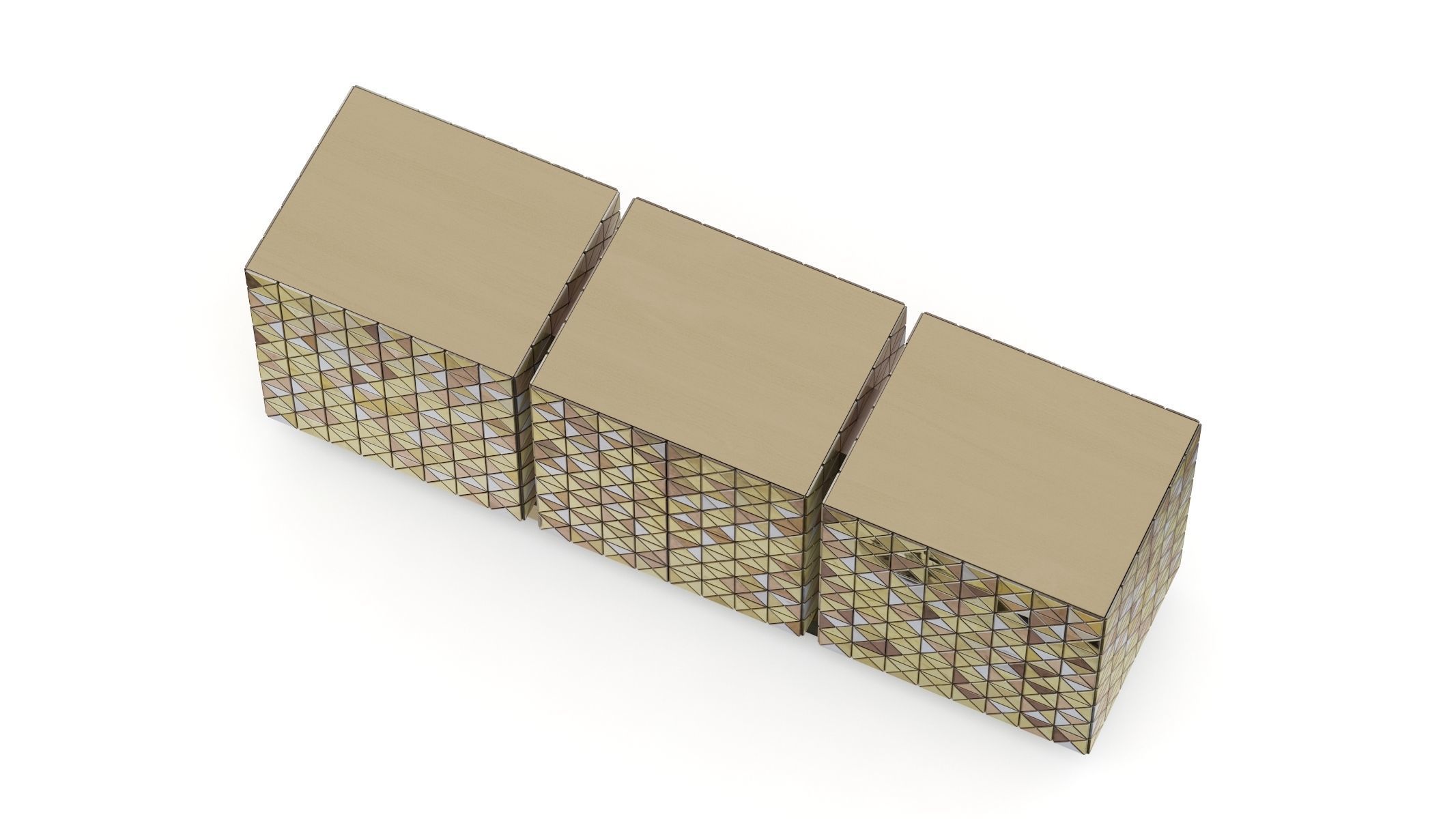 Boca Do Labo Pixel Sideboard Low-poly 3D model_4