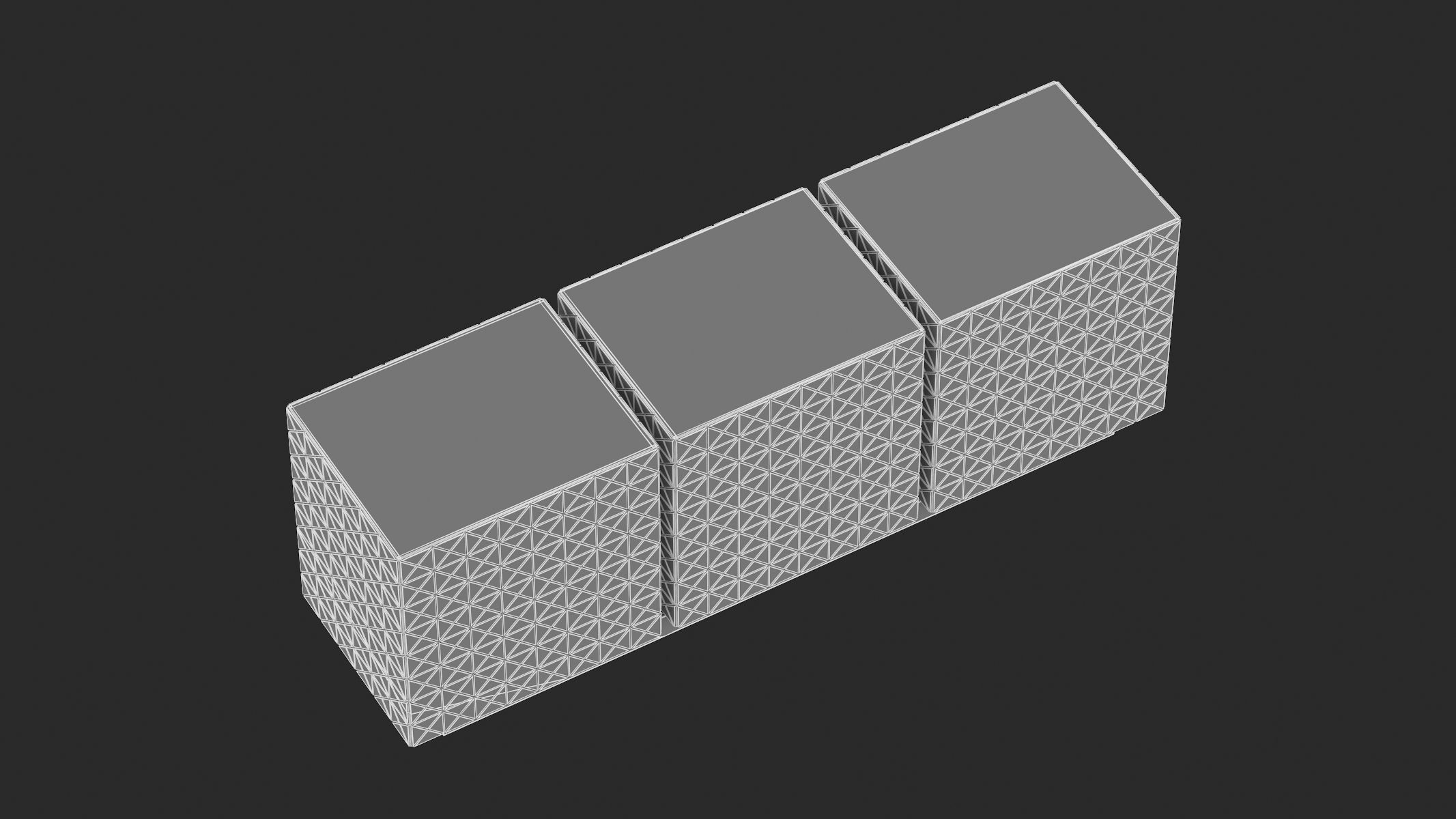 Boca Do Labo Pixel Sideboard Low-poly 3D model_8