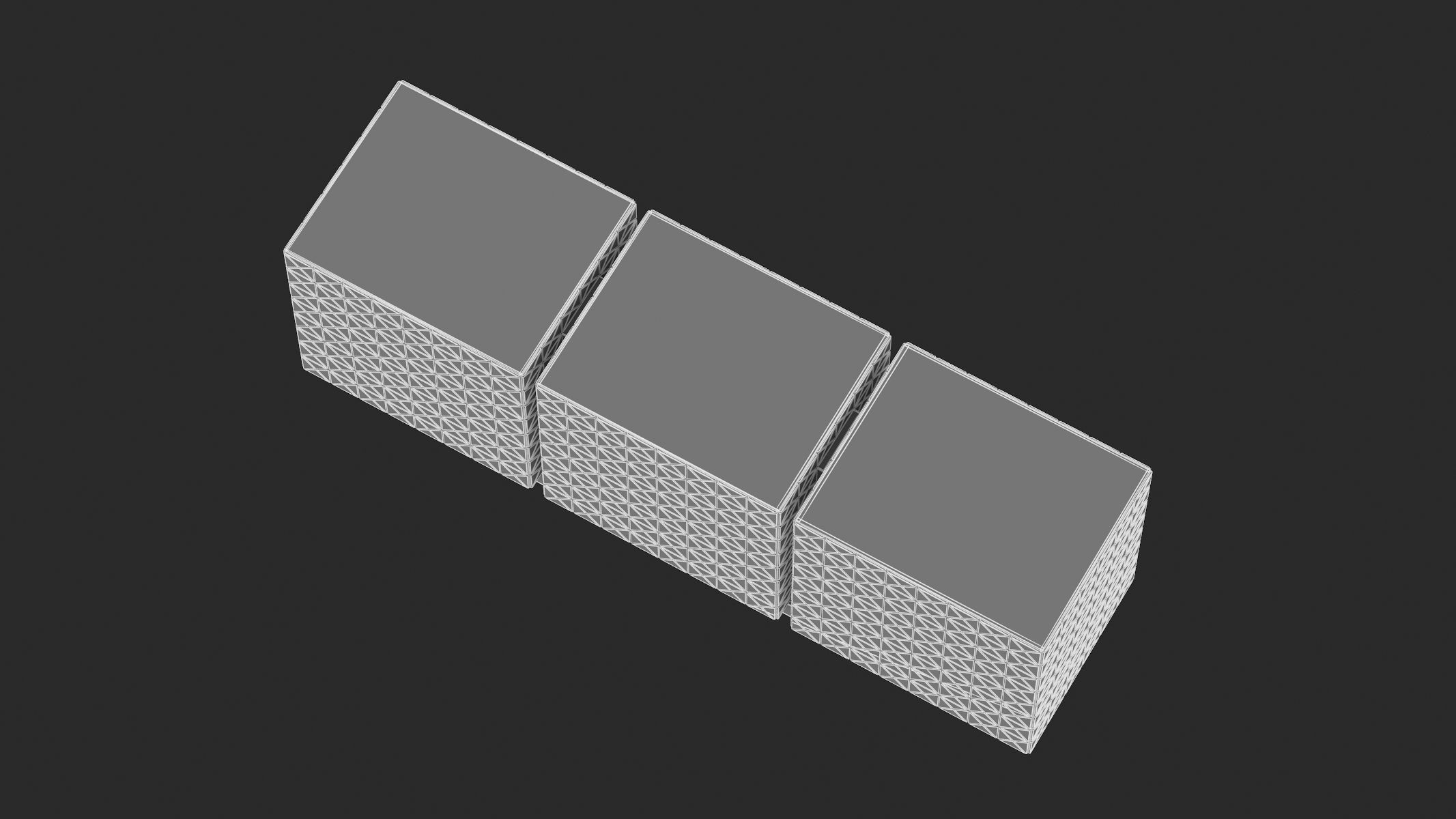 Boca Do Labo Pixel Sideboard Low-poly 3D model_9