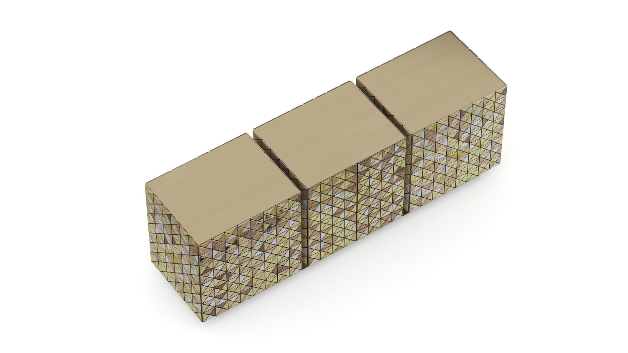 Boca Do Labo Pixel Sideboard Low-poly 3D model_3