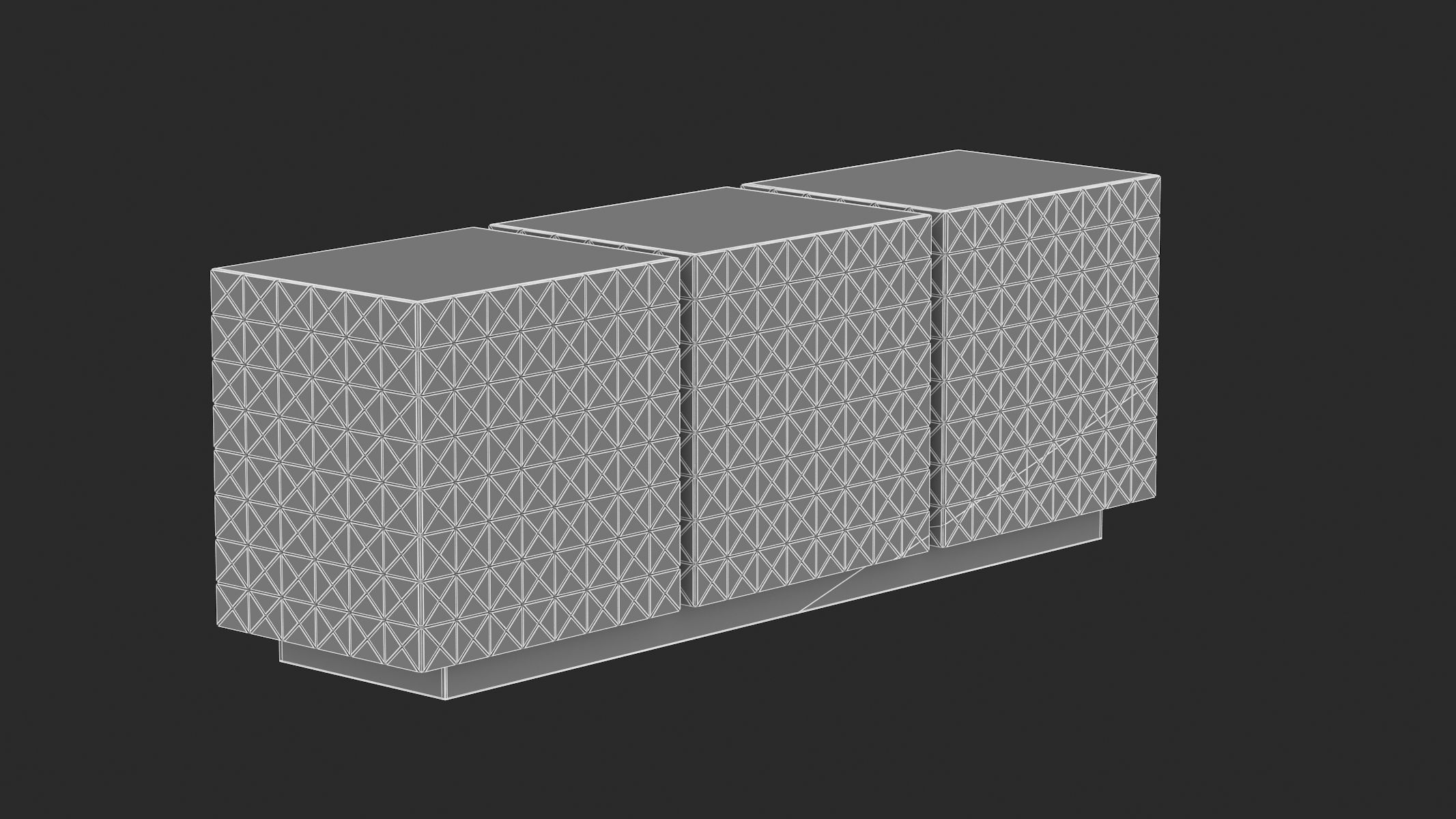 Boca Do Labo Pixel Sideboard Low-poly 3D model_6