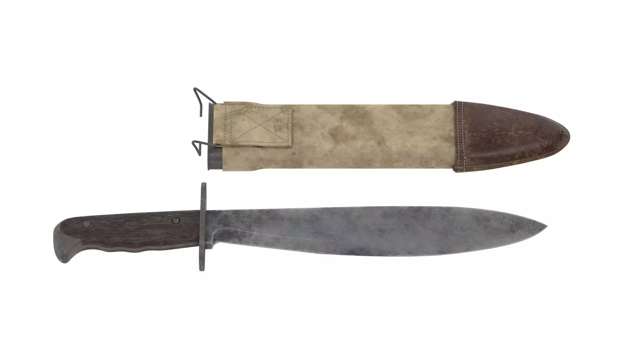 Bolo Knife Low-poly 3D model_0