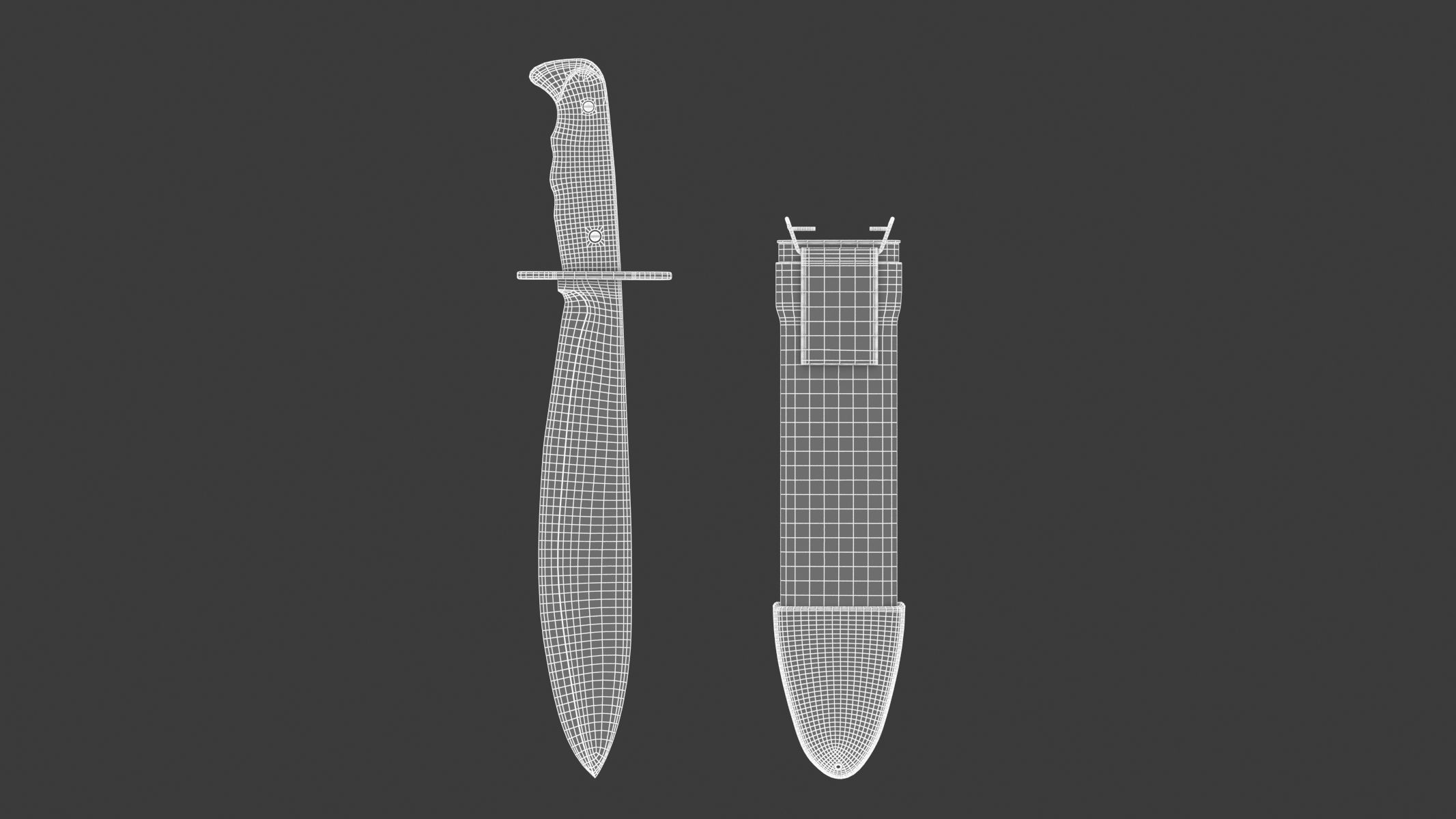 Bolo Knife Low-poly 3D model_22
