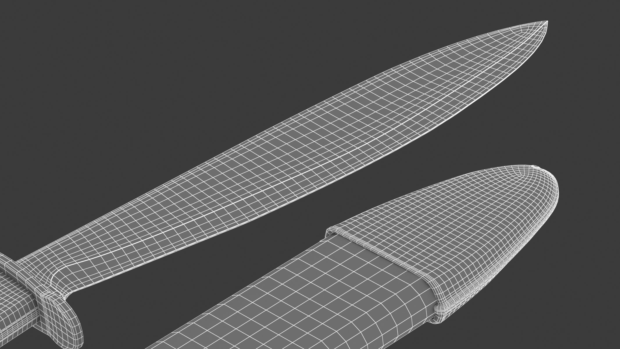 Bolo Knife Low-poly 3D model_17