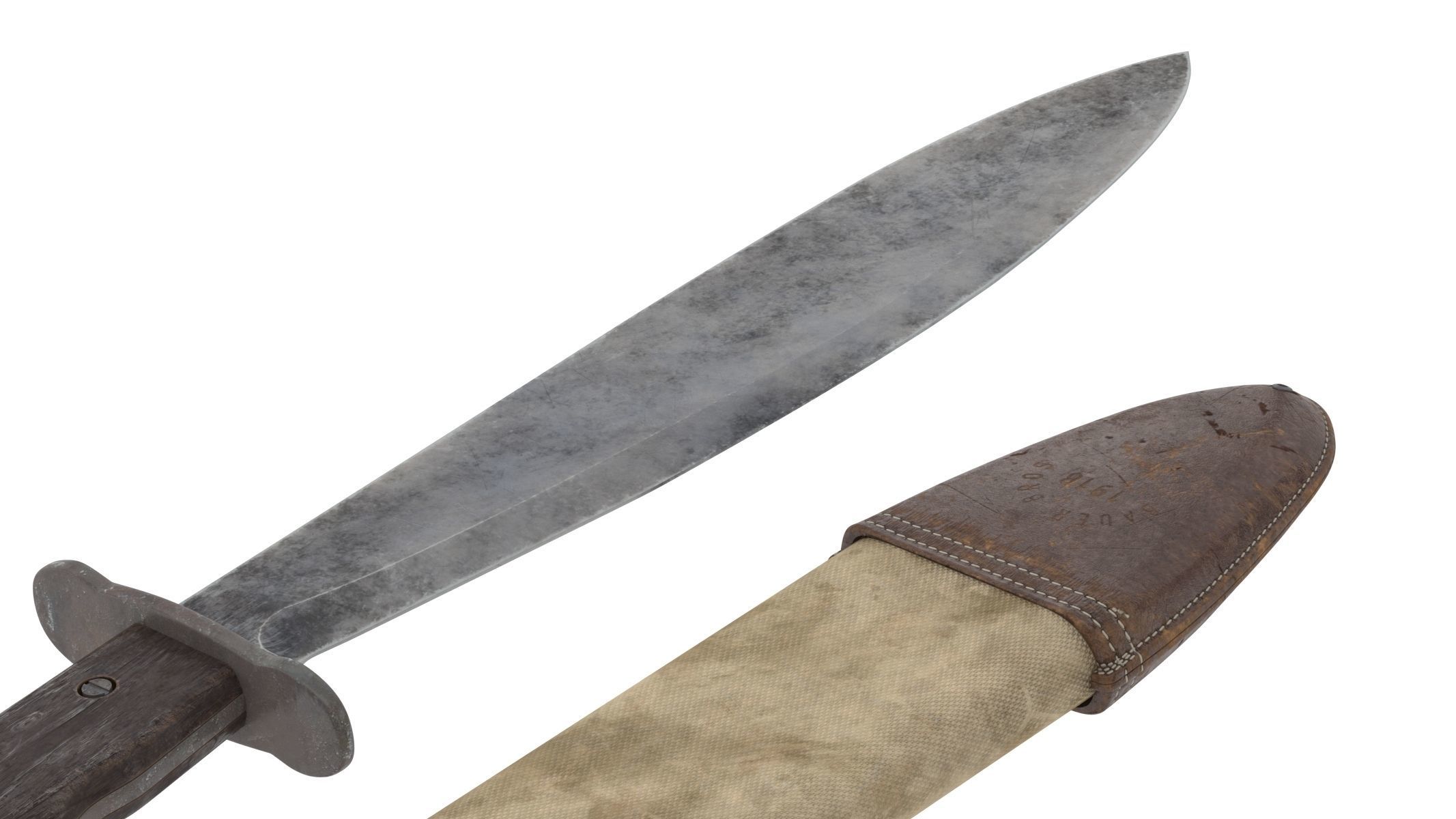 Bolo Knife Low-poly 3D model_11