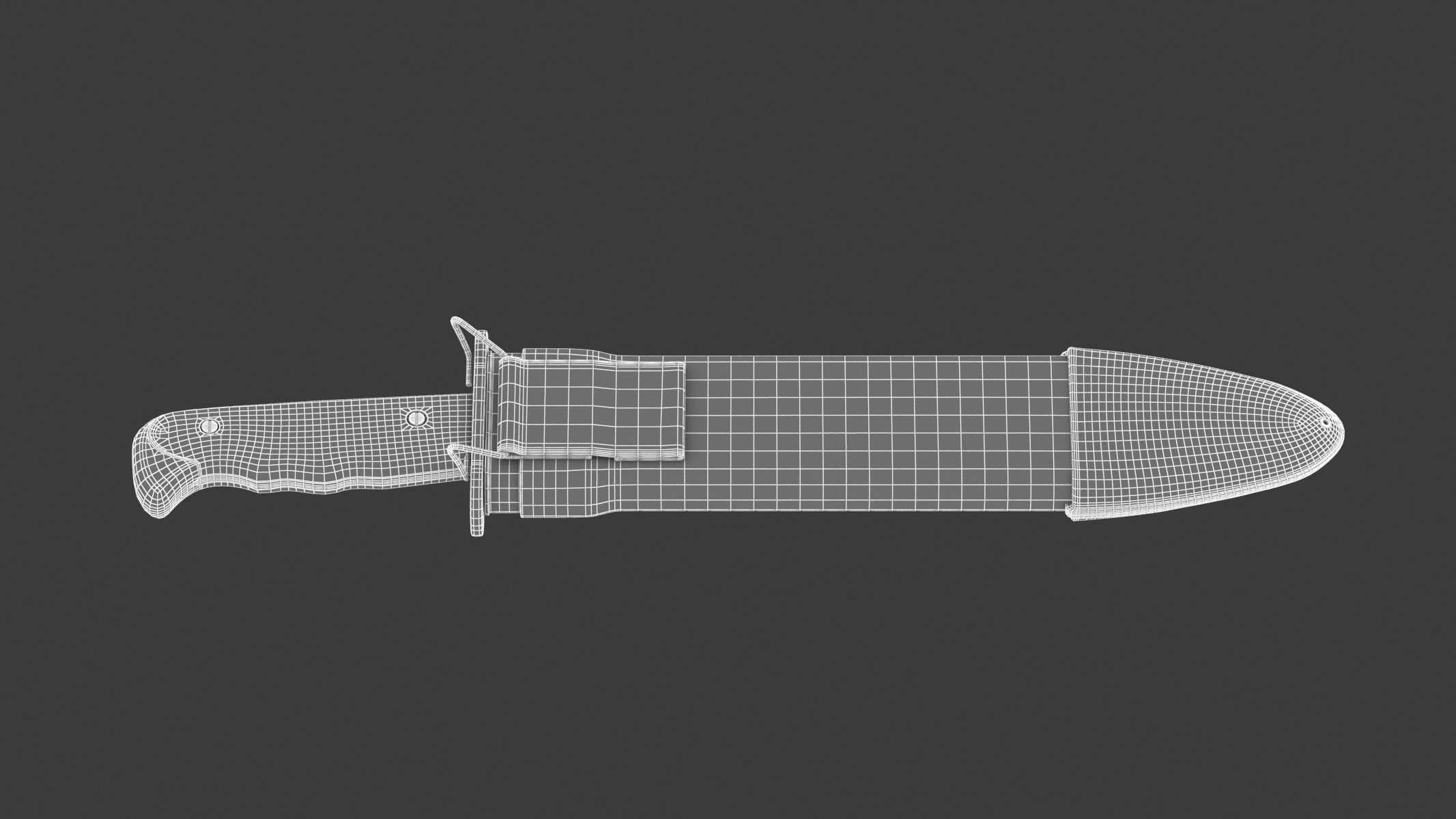 Bolo Knife Low-poly 3D model_12