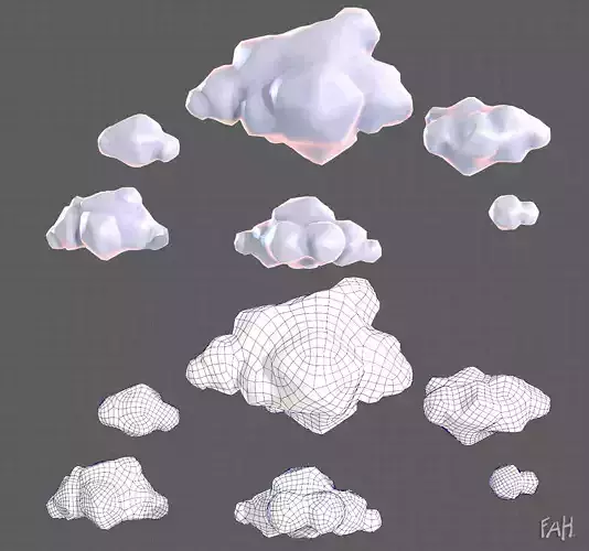 Clouds cartoon V02