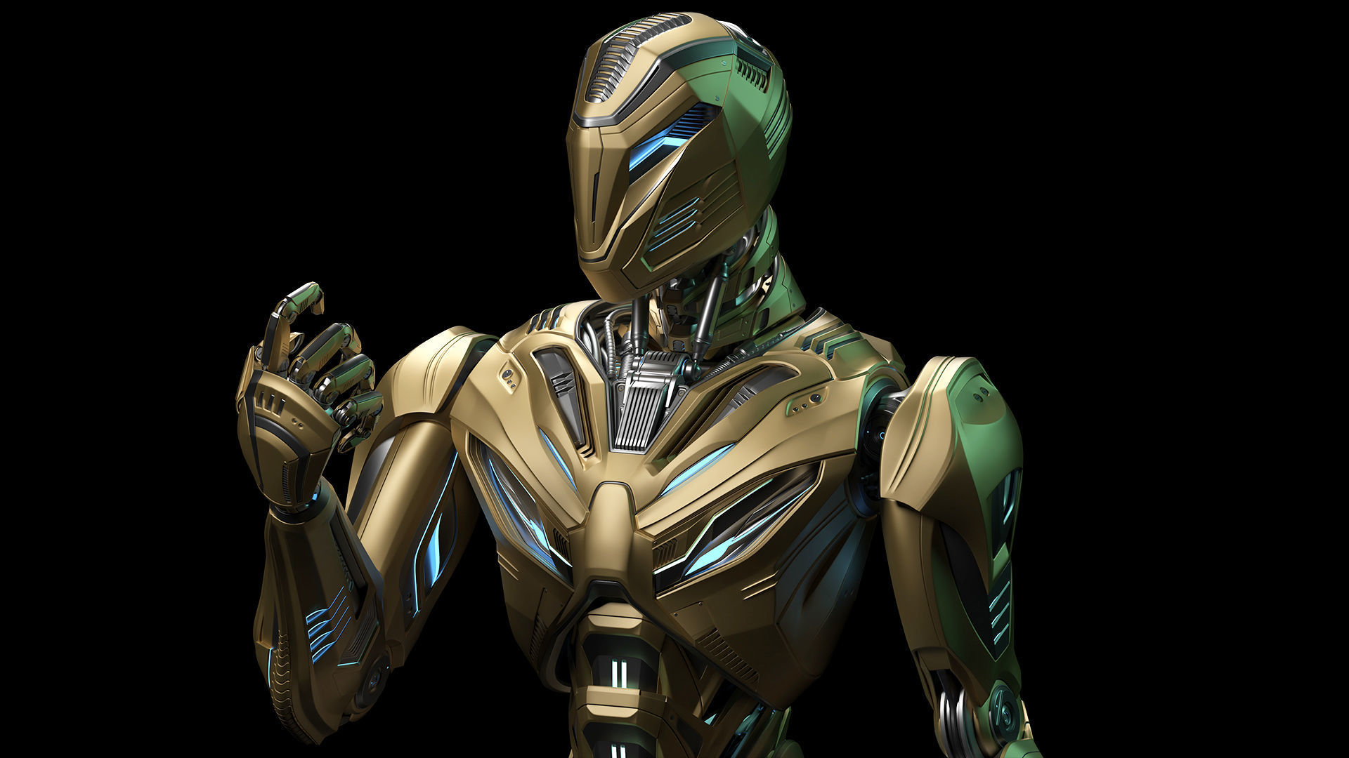 ROBOT ALIEN MECH - RIGGED - ADVANCED EDITION 3D model_1