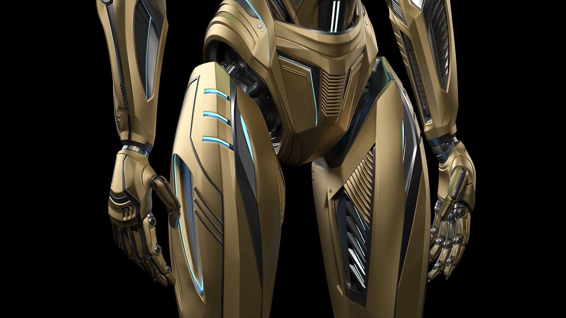 ROBOT ALIEN MECH - RIGGED - ADVANCED EDITION 3D model_11