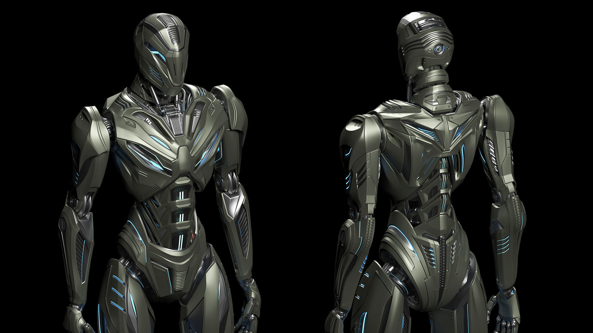 ROBOT ALIEN MECH - RIGGED - ADVANCED EDITION 3D model_10