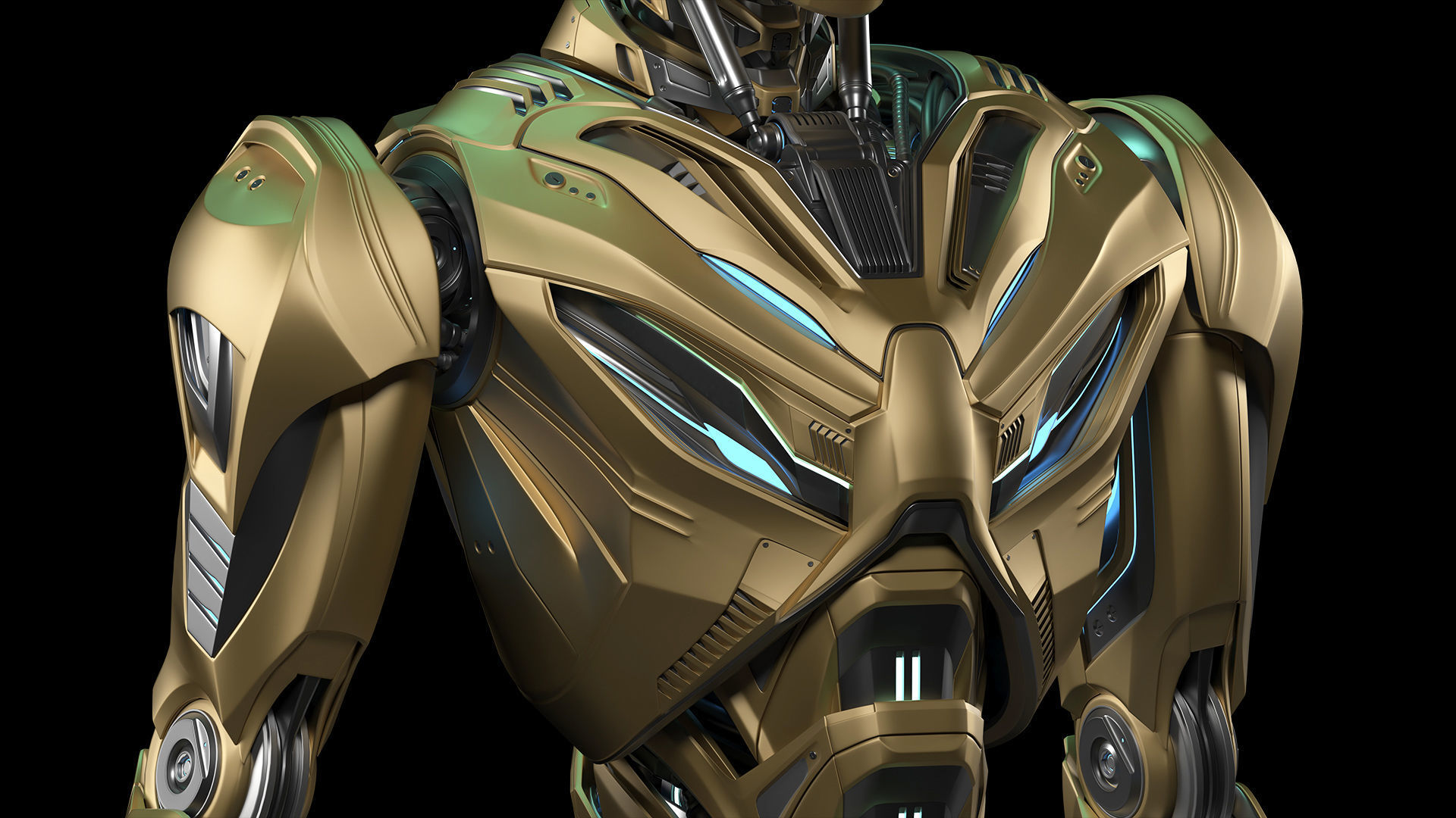 ROBOT ALIEN MECH - RIGGED - ADVANCED EDITION 3D model_8