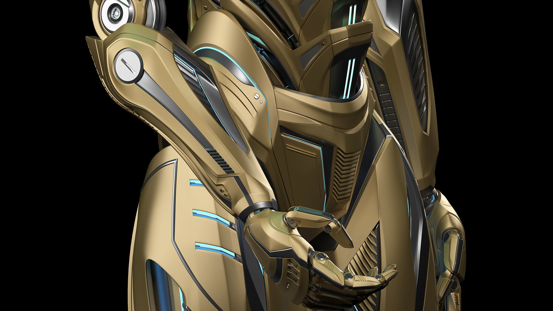 ROBOT ALIEN MECH - RIGGED - ADVANCED EDITION 3D model_4