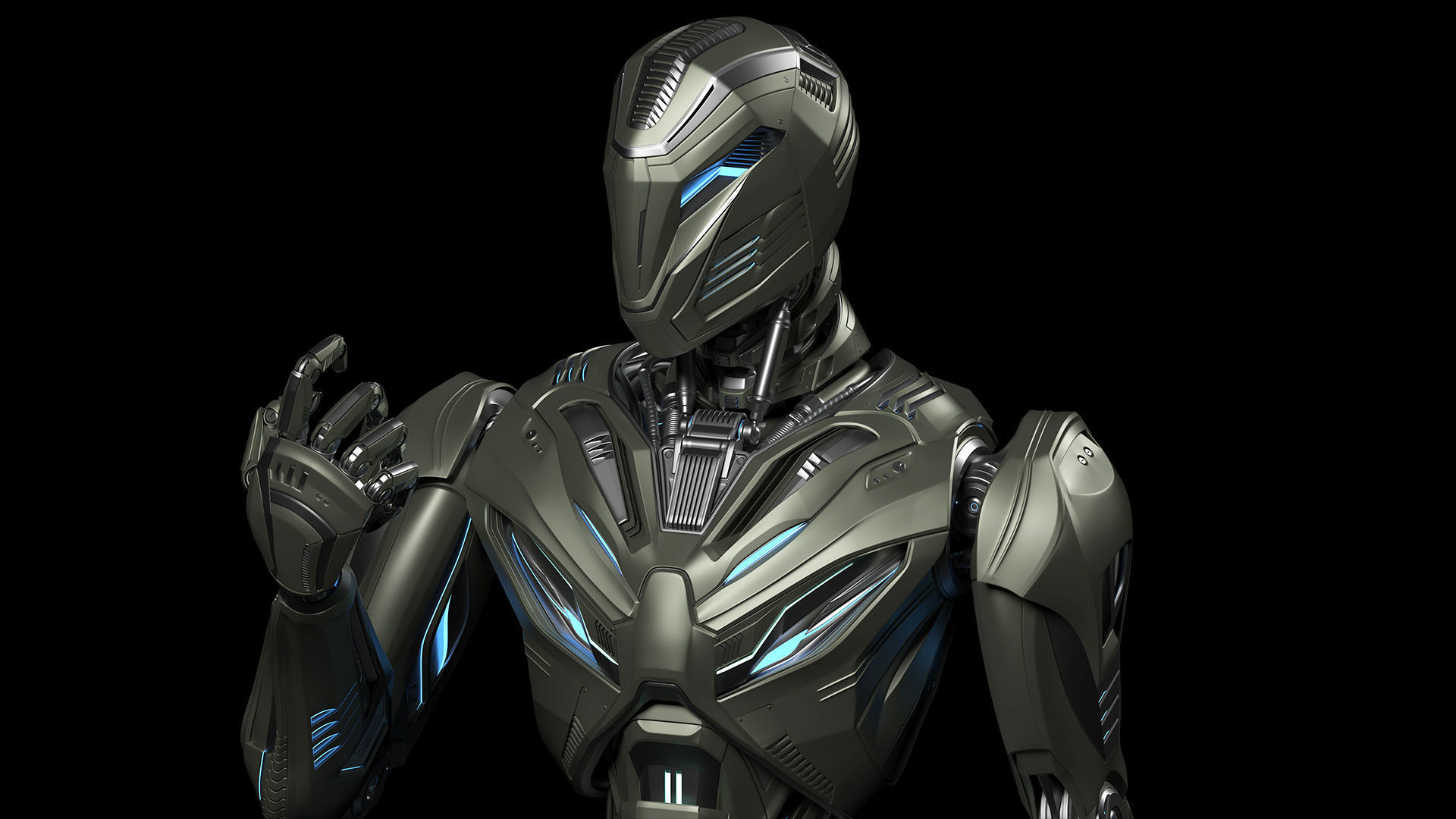 ROBOT ALIEN MECH - RIGGED - ADVANCED EDITION 3D model_5