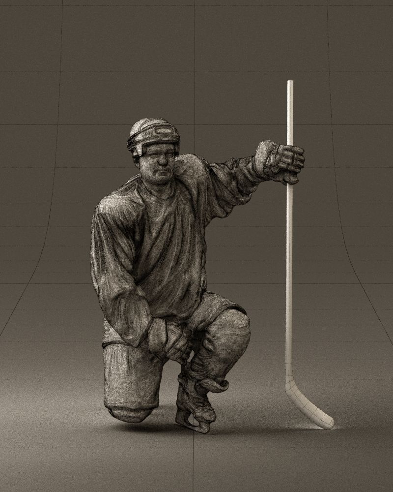 Hockey player in blu jersey 0894 3D Print Ready 3D print model_25