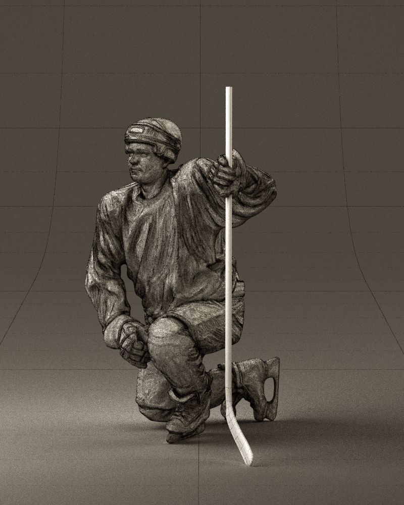 Hockey player in blu jersey 0894 3D Print Ready 3D print model_33