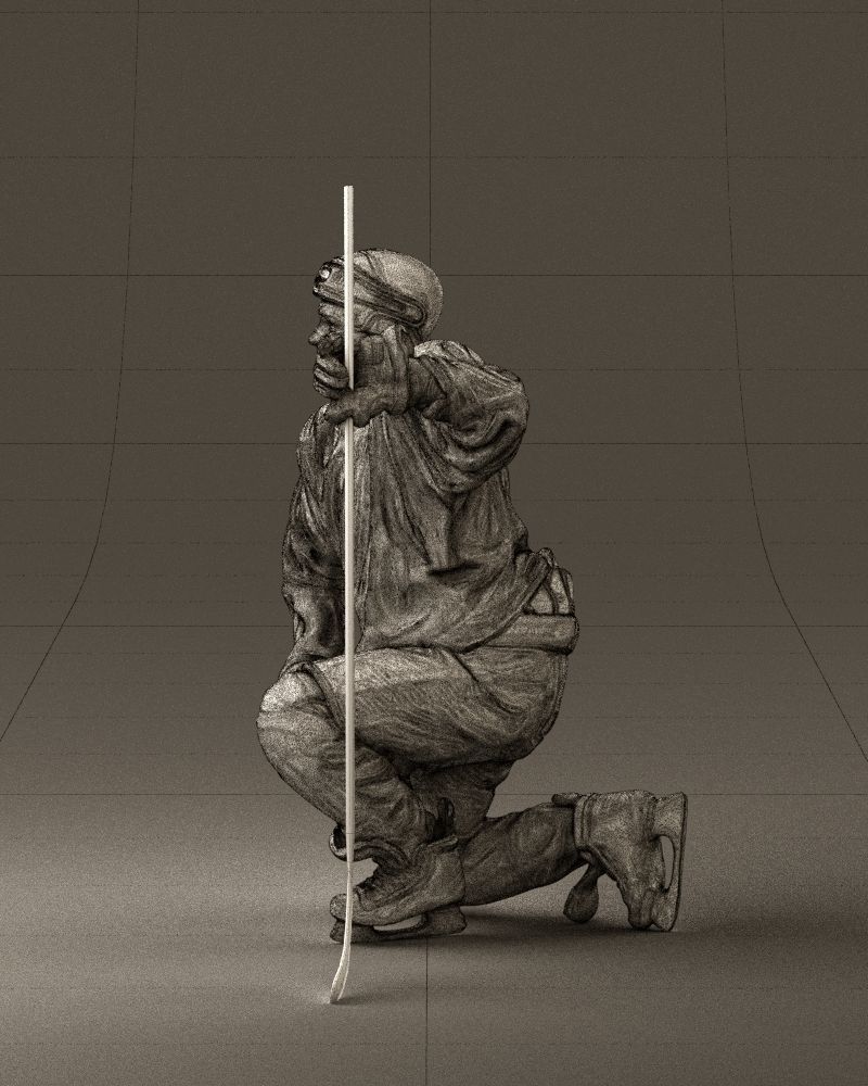 Hockey player in blu jersey 0894 3D Print Ready 3D print model_32