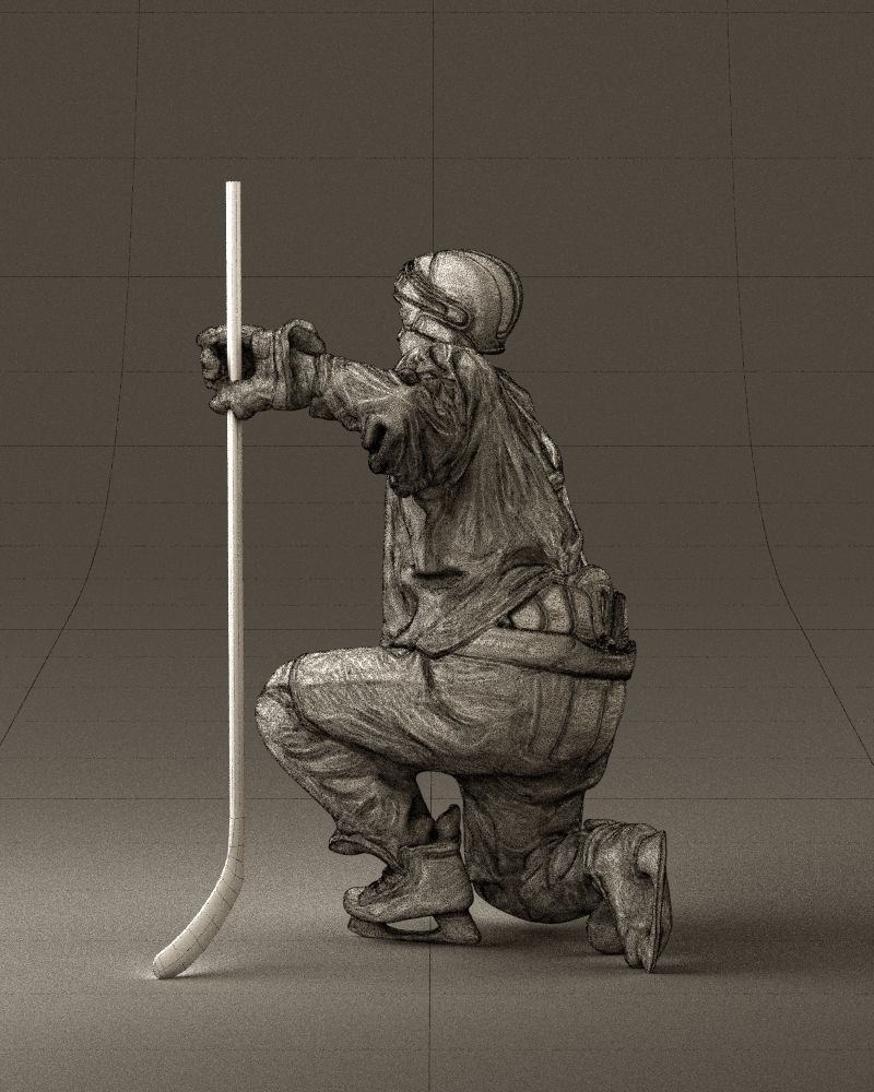 Hockey player in blu jersey 0894 3D Print Ready 3D print model_31