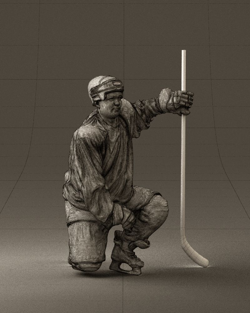 Hockey player in blu jersey 0894 3D Print Ready 3D print model_26