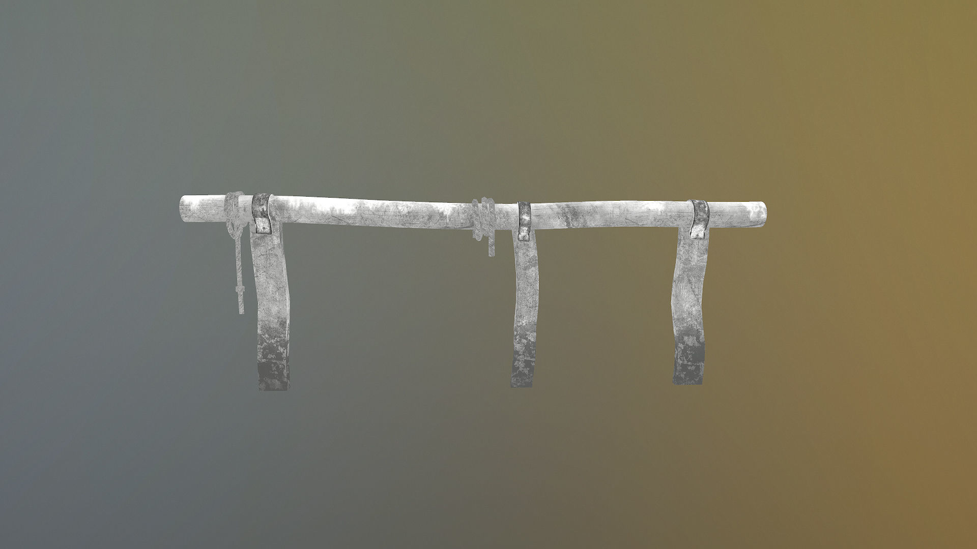 Western Fence Horse Rest Game Ready Low-poly 3D model_3