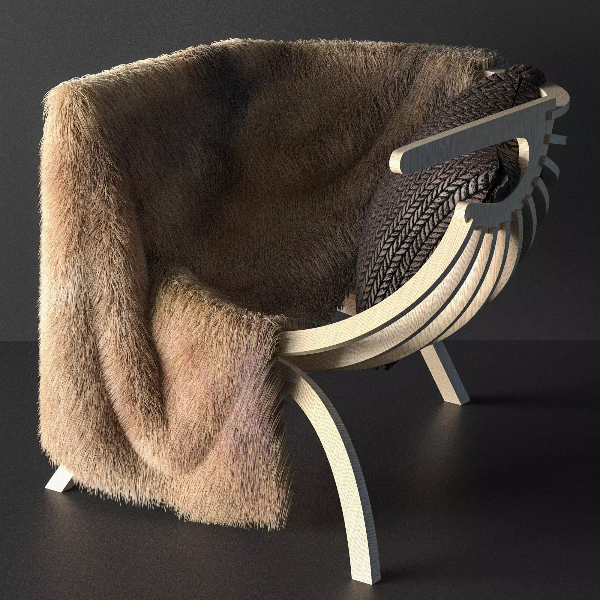Wood Chair Free 3D model