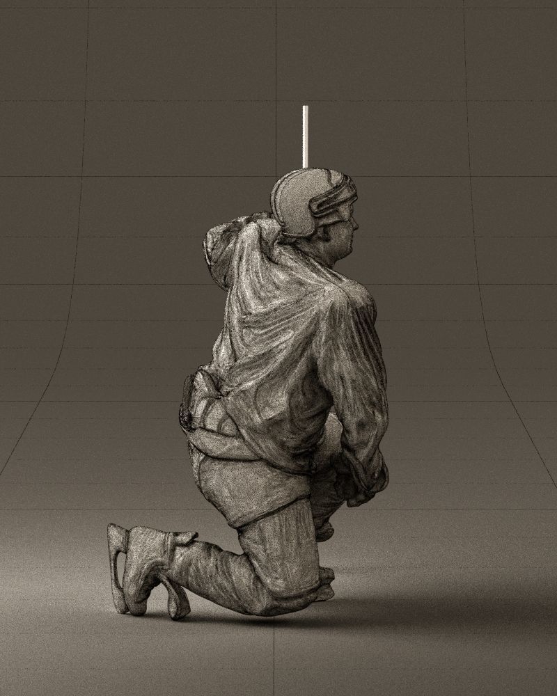 Hockey player in blue jersey 0894 3D model_28