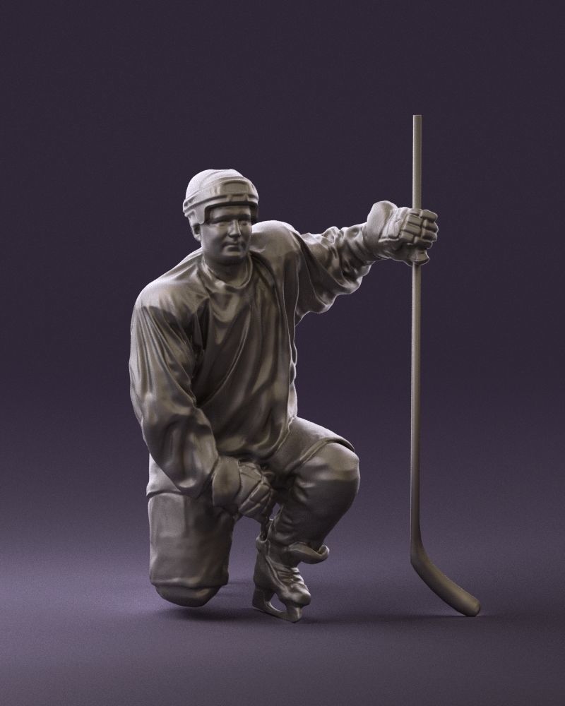Hockey player in blue jersey 0894 3D model_13