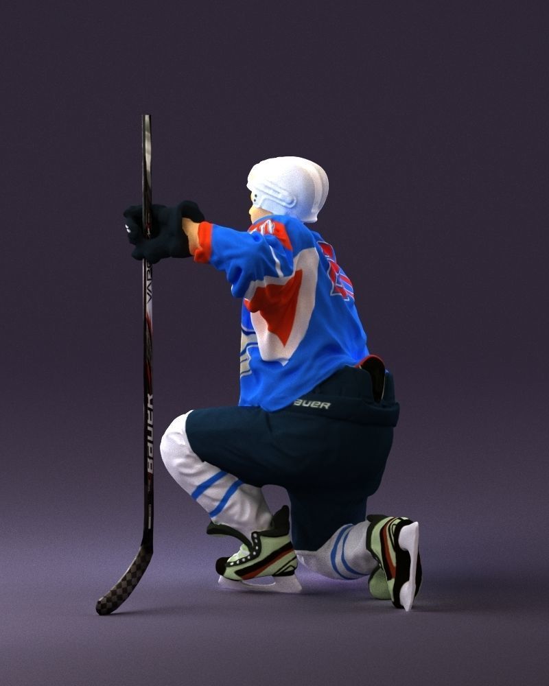 Hockey player in blue jersey 0894 3D model_7