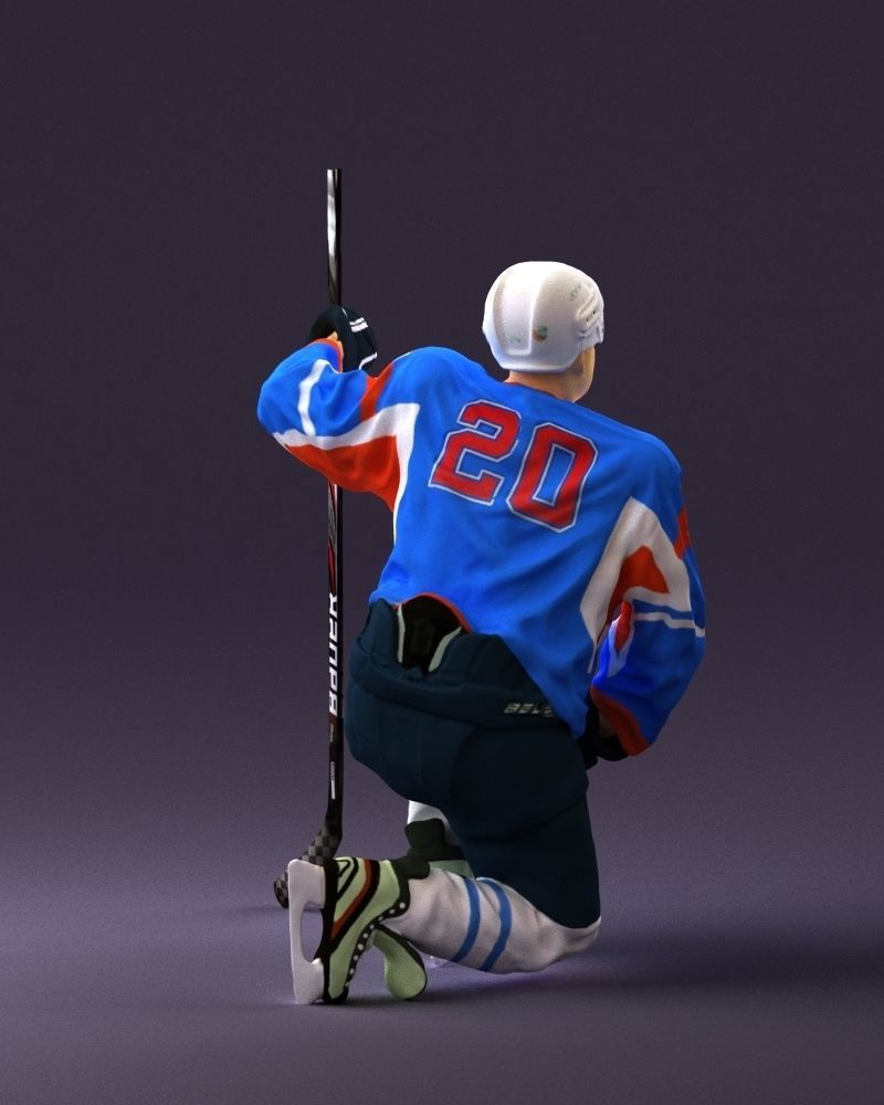 Hockey player in blue jersey 0894 3D model_5