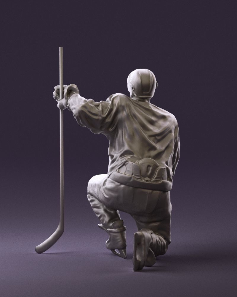 Hockey player in blue jersey 0894 3D model_18