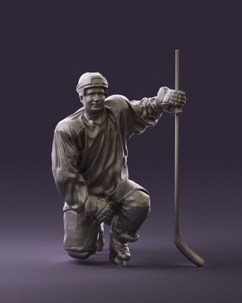Hockey player in blue jersey 0894 3D model_12
