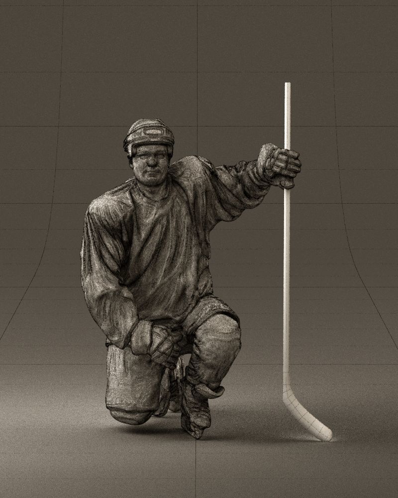 Hockey player in blue jersey 0894 3D model_35