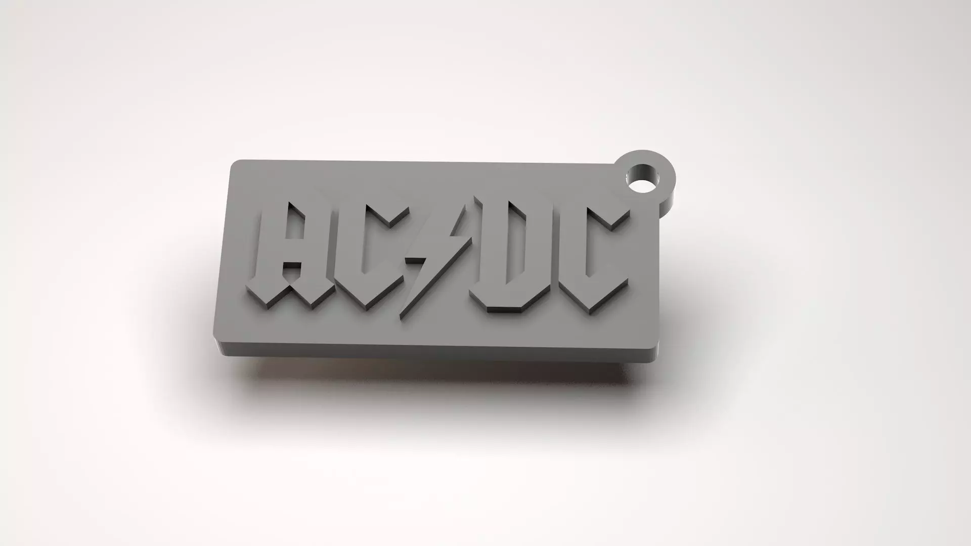 ACDC Keychain 3D print model