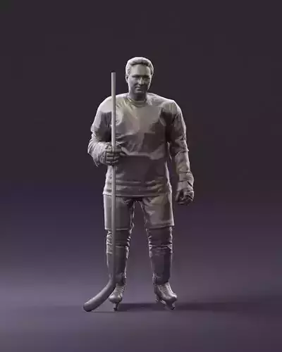 Hockey player in team russia jersey 0900 3D Print Ready