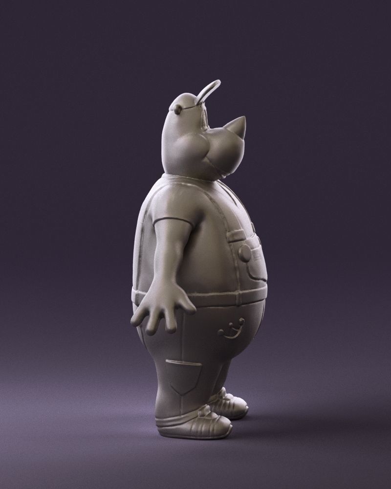 Humanoid man rhino 0885 3D Print Ready 3D print model_6