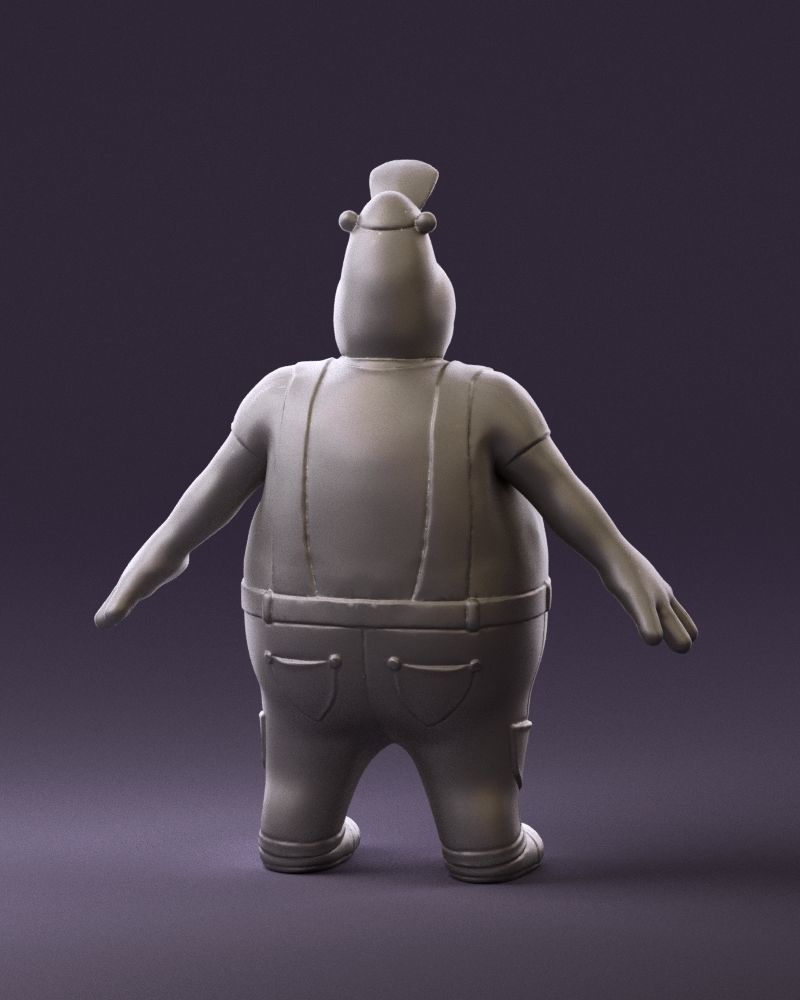 Humanoid man rhino 0885 3D Print Ready 3D print model_7