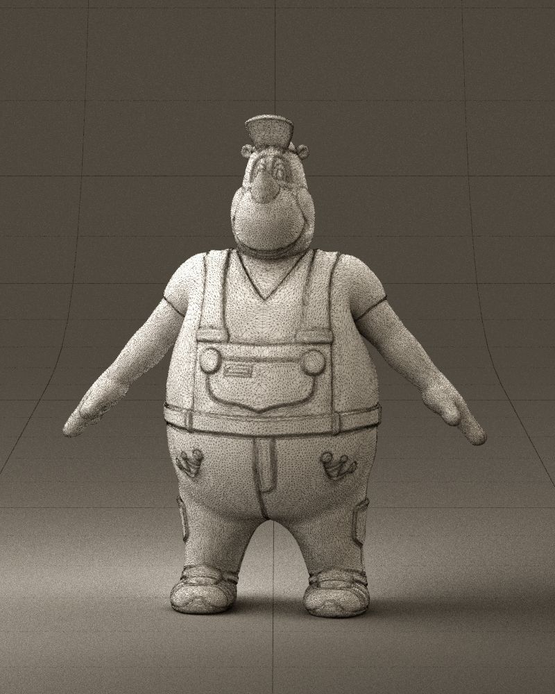 Humanoid man rhino 0885 3D Print Ready 3D print model_25