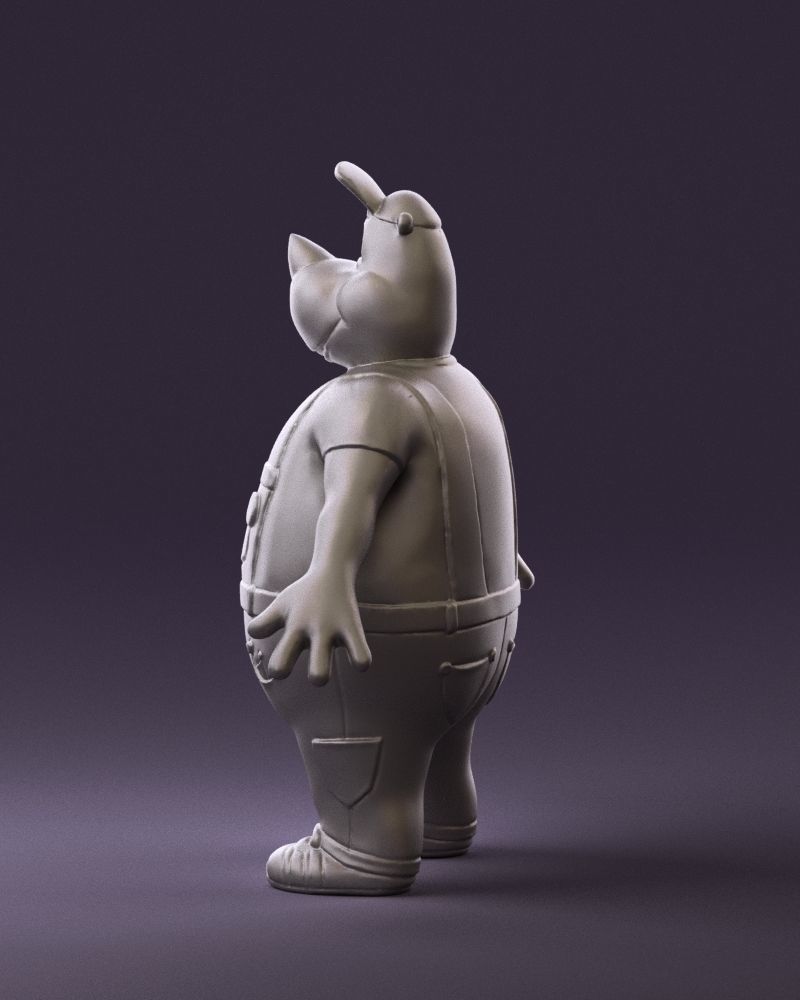 Humanoid man rhino 0885 3D Print Ready 3D print model_9