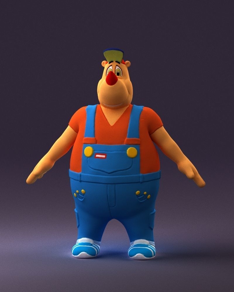 Humanoid man rhino 0885 3D Print Ready 3D print model_13