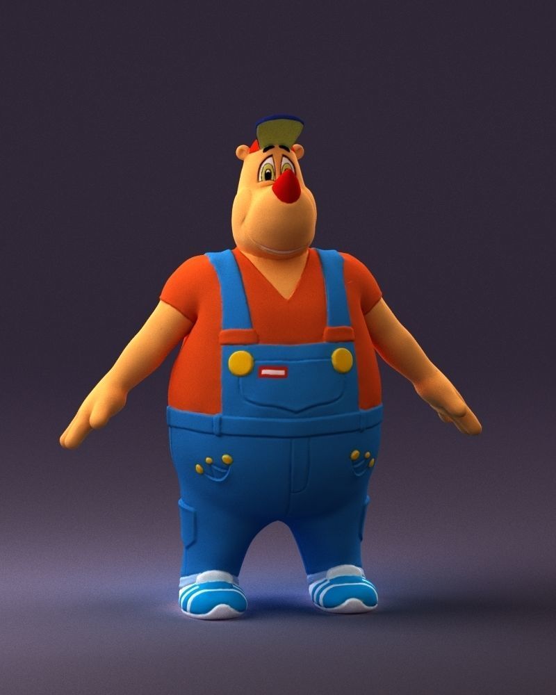 Humanoid man rhino 0885 3D Print Ready 3D print model_14