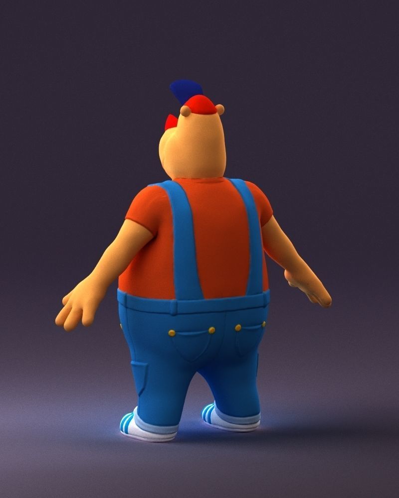 Humanoid man rhino 0885 3D Print Ready 3D print model_19