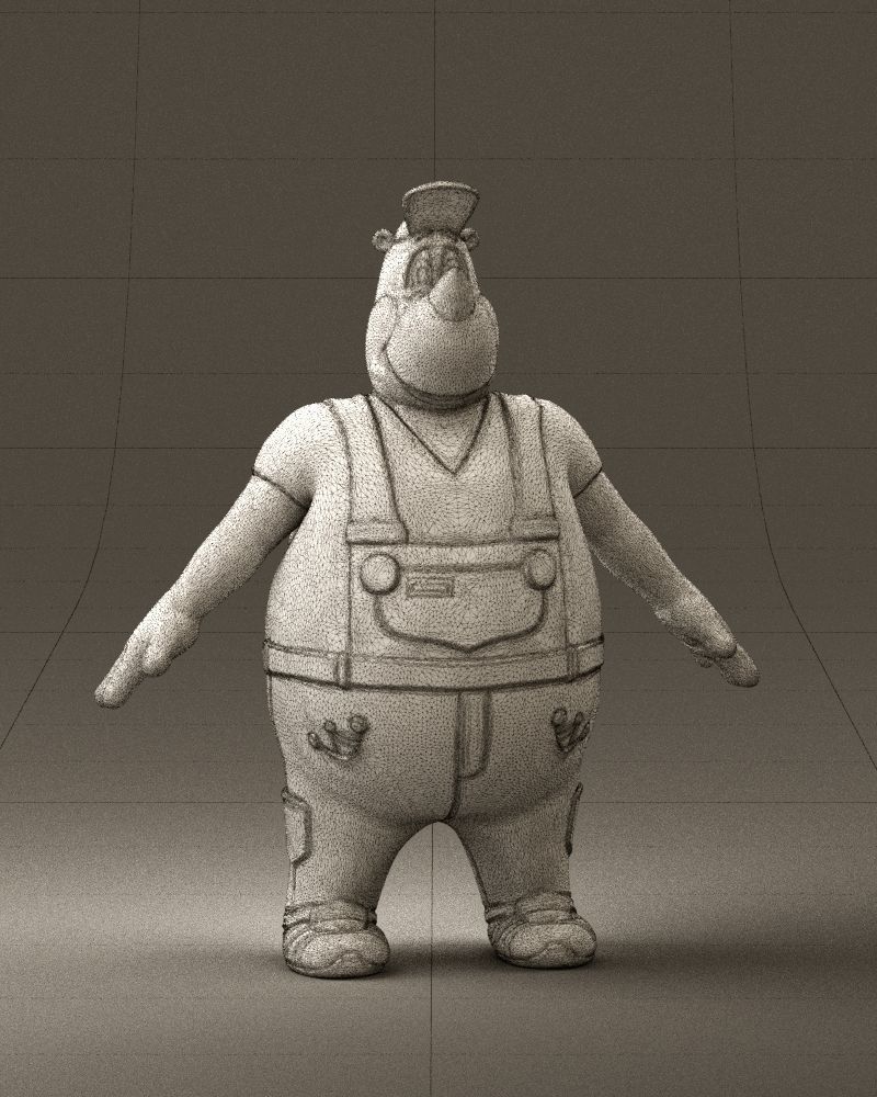 Humanoid man rhino 0885 3D Print Ready 3D print model_26