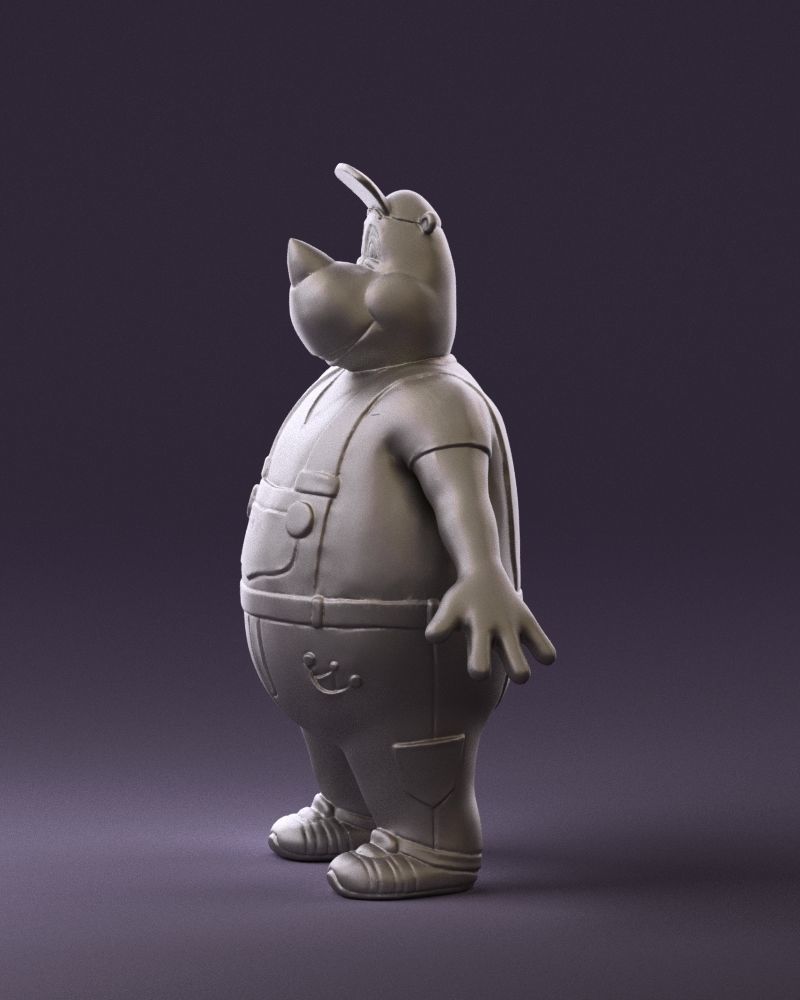 Humanoid man rhino 0885 3D Print Ready 3D print model_10