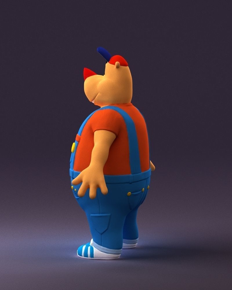 Humanoid man rhino 0885 3D Print Ready 3D print model_20