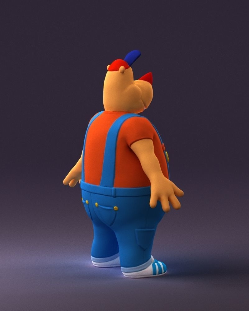 Humanoid man rhino 0885 3D Print Ready 3D print model_17