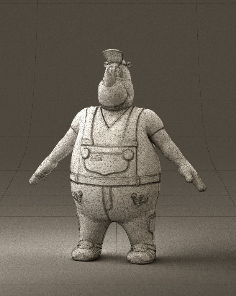 Humanoid man rhino 0885 3D Print Ready 3D print model_24