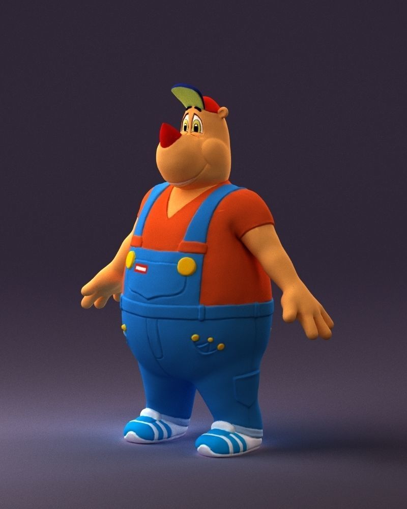 Humanoid man rhino 0885 3D Print Ready 3D print model_22