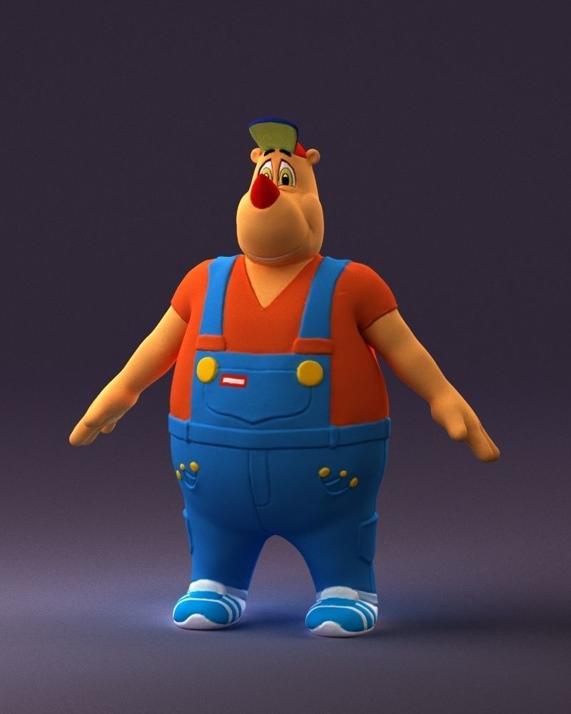 Humanoid man rhino 0885 3D Print Ready 3D print model_12