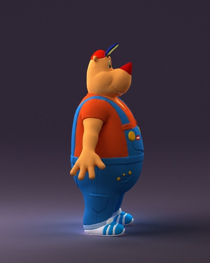 Humanoid man rhino 0885 3D Print Ready 3D print model_16