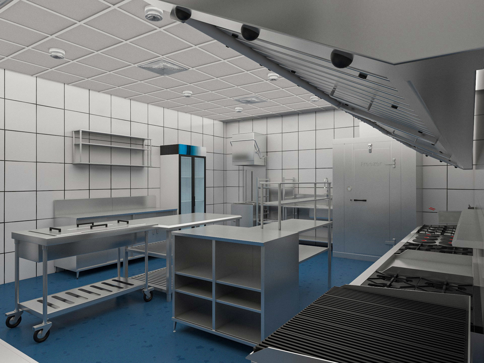 Commercial Kitchen 7 3D model_2